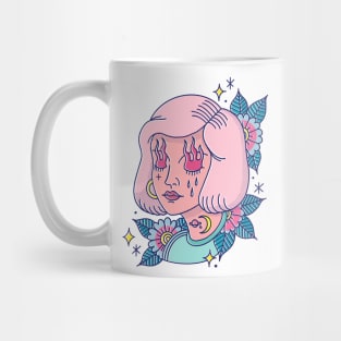 Pink hair fire eyeD Mug